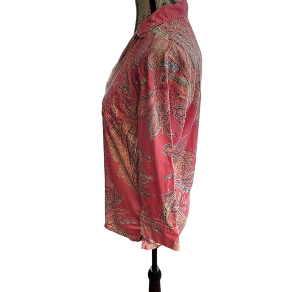 Ralph Lauren Pink Paisley Button Down Shirt - Picture 2 of 7